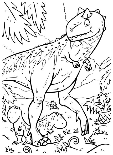 Carnotaurus Coloring Page Free Printable Coloring Pages