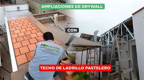 Como Construir Un Techo De Drywall Con Ladrillo Pastelero Youtube