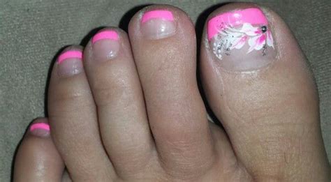 Pink French Pedicure French Pedicure Pedicures Nail Ideas Toes