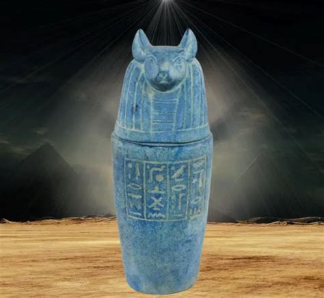 Rare Ancient Egyptian Pharaonic Antique Anubis Canopic Jar Egypt