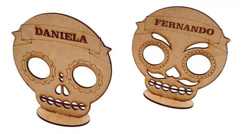 5 Calaveras Día De Muertos Personalizadas Mdf 3 Mm Meses sin interés