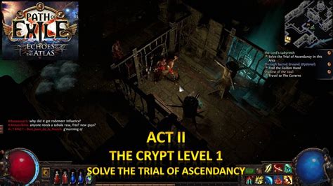 Path Of Exile Act Ii The Crypt Level 1 Solve The Trial Of