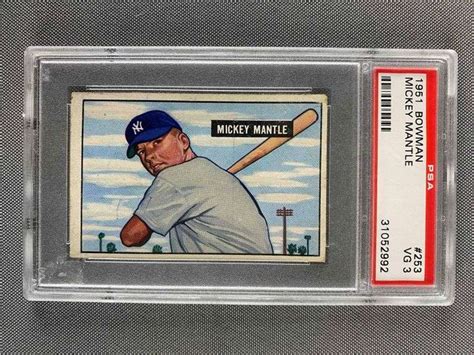 Bowman Mickey Mantle Psa Rookie Matthew Bullock Auctioneers