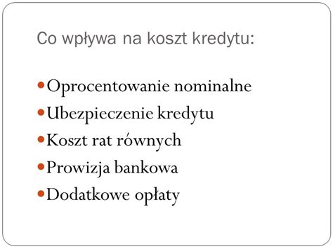 Analiza Kredytu Podstawowe Poj Cia Zwi Zane Z Kredytem Got Wkowym