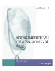 Measuring Investment Returns The Mechanics Of Investment Course Hero