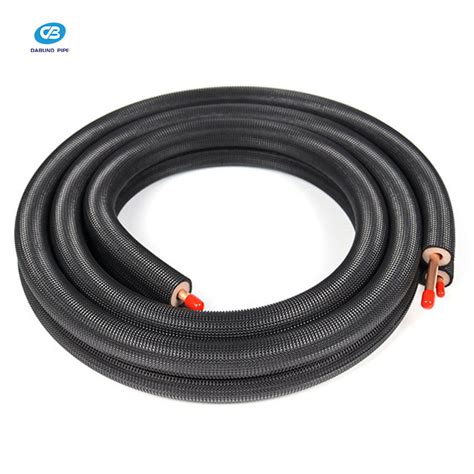 Black PE Refrigeration Pre Insulated Copper Piping For HVAC China