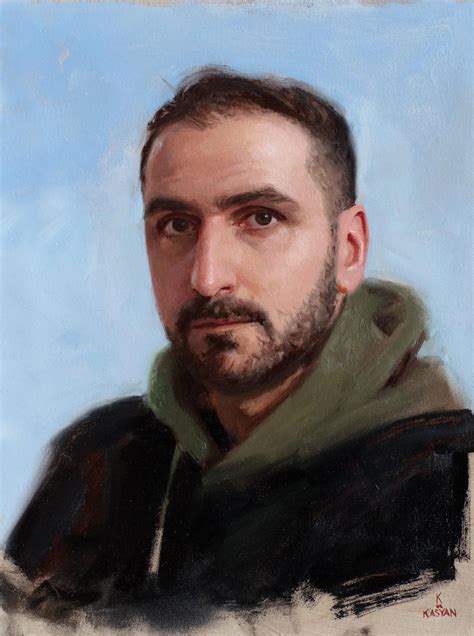 portrait oil  paper  roilpainting