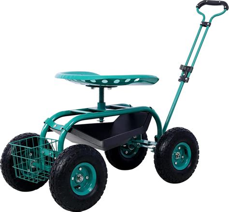 Rolling Garden Cart With Seat And Storage Rolling Garden Stools Scooter With 4