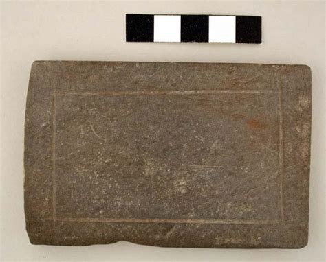 Slate Paint Palette Incised Designs On Raised Border Objects Emuseum