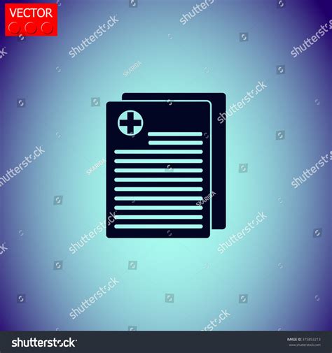 Medical Records Vector Icon Stock Vector Royalty Free 375853213