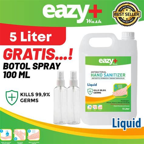 Jual Hand Sanitizer Cair Liter Eazy Plus Antiseptik Liquid Shopee