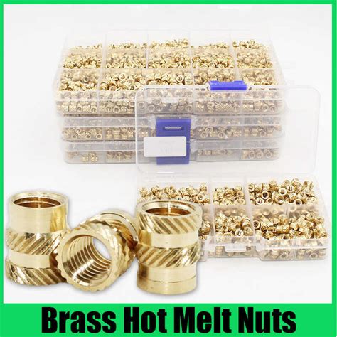 Brass Hot Melt Insert Knurled Thread Heat Molding Double Twill