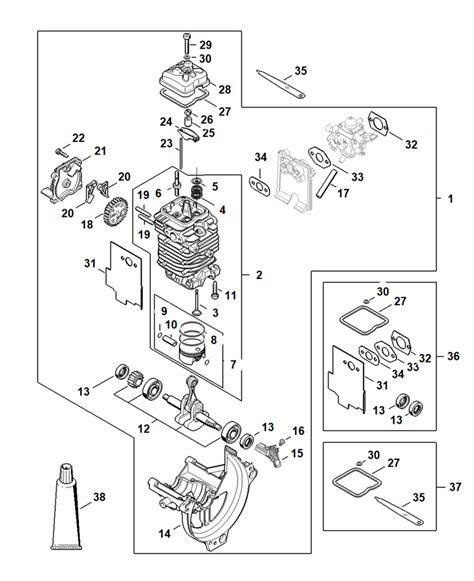 Stihl HT103 Engine Ø 40mm Lawn turfcare machinery parts