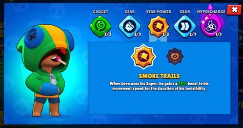 Best Leon Build In Brawl Stars Star Power Gadget Gears Guide