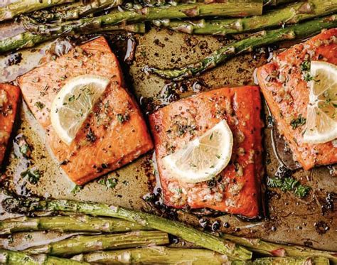 Baked Sockeye Salmon With Asparagus