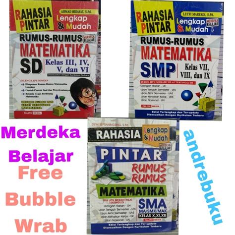 Jual Merdeka Belajar Rahasia Pintar Rumus Rumus Matematika SD SMP SMA