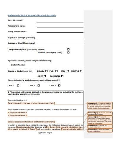 Free 10 Research Ethics Form Samples And Templates In Ms Word Pdf