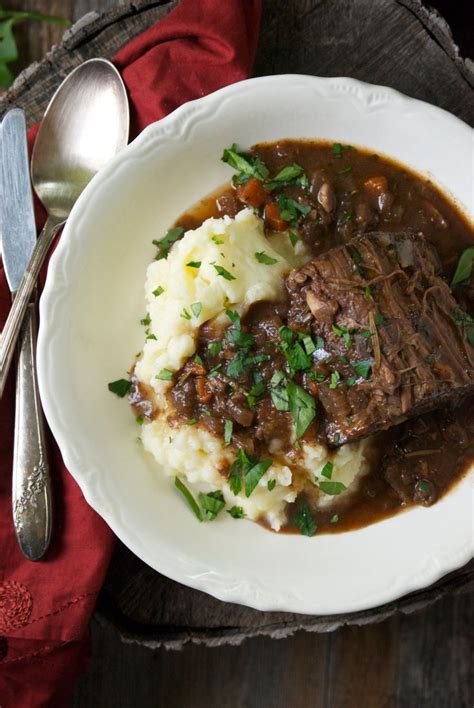 Braised Beef Roast With Red Wine And Rosemary Braised Beef Recipes Roast Beef Recipes