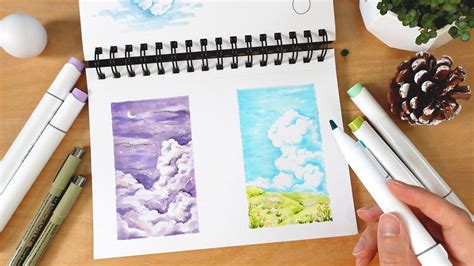 How To Draw Clouds With Markers Tutorial YouTube