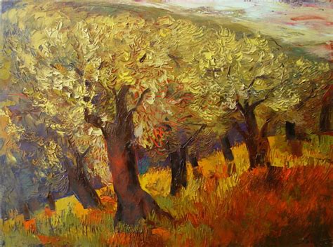 Olive Grove Painting By Natalia Kaza Artmajeur