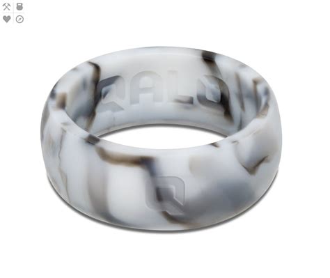 Mens White Marble Silicone Ring Silicone Engagement Rings Silicone