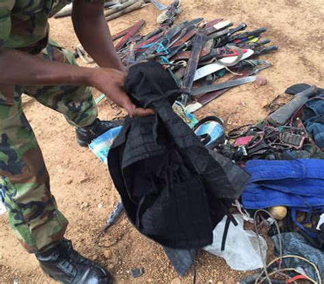 PHOTOS: Military recover weapons after Niger gun battle - Punch Newspapers