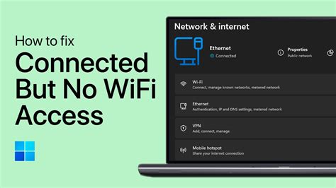 How To Fix Wifi Connected But No Internet Access On Windows Youtube