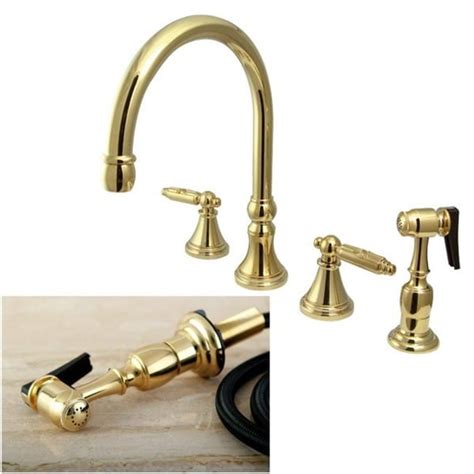 Governor Widespread Polished Brass Kitchen Faucet 13329344