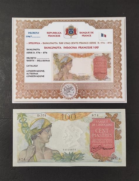 French Indochina 100 Francs ND 1949 54 Pick 82b Catawiki