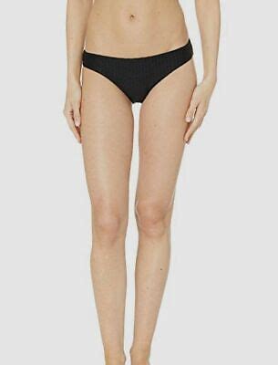 New 199 Seafolly Women S Black Low Rise Textured Hipster Bikini