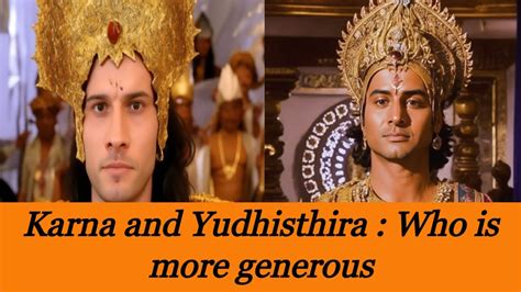 Karna and Yudhisthira: who is more generous | #Karna #mahabharata - YouTube