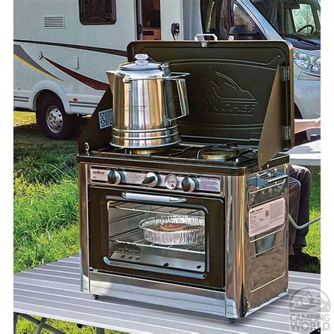 Outdoor Camp Oven 2 Burner Range and Stove | Camping oven, Camping ...