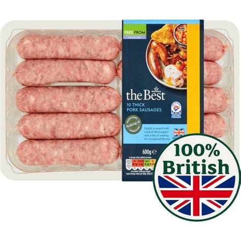 Morrisons The Best 10 Thick Pork Sausages Compare Prices Where To