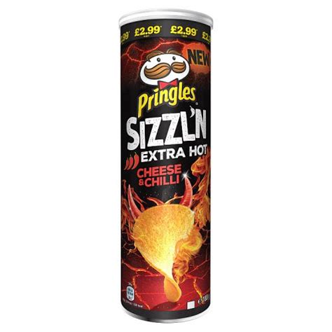 Pringles Sizzln Extra Hot Cheese Chilli G PMP E Natural Limited Food And Drink
