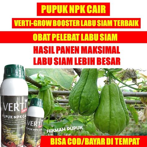 Jual Terlaris Verti Grow Ml Pupuk Semprot Melebatkan Labu Siam