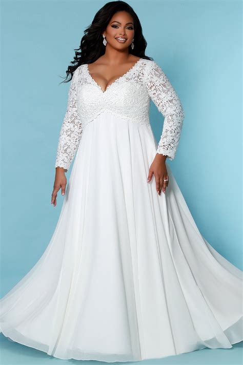 Plus Size Empire Waist Wedding Dress Sleeves Sydneys Closet