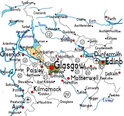 Map of West Dunbartonshire Province