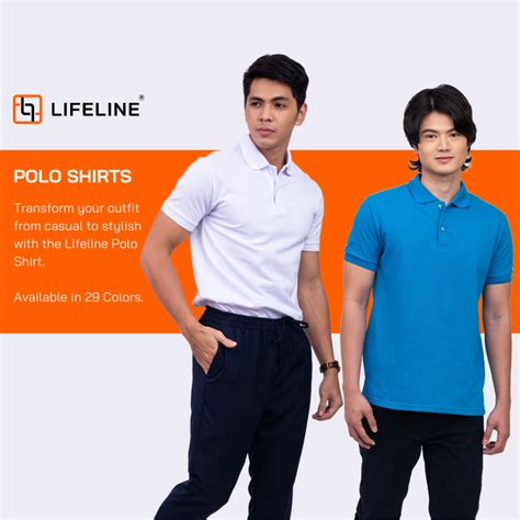 Lifeline Polo Shirt White Blue Ice Aqua Blue Royal Blue Navy