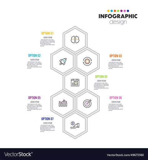 Presentation infographic template with concept Vector Image