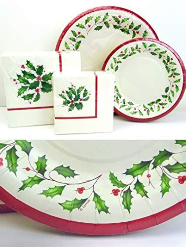 Lenox Paper Plates Lenox Holly Disposable Paper Plates And Napkins