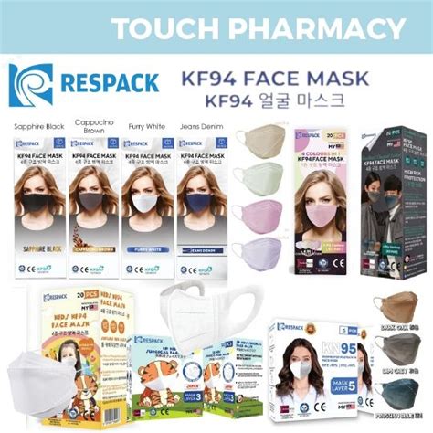 Respack Kf Korean Ply Earloop Surgical Face Mask Multicolour Black