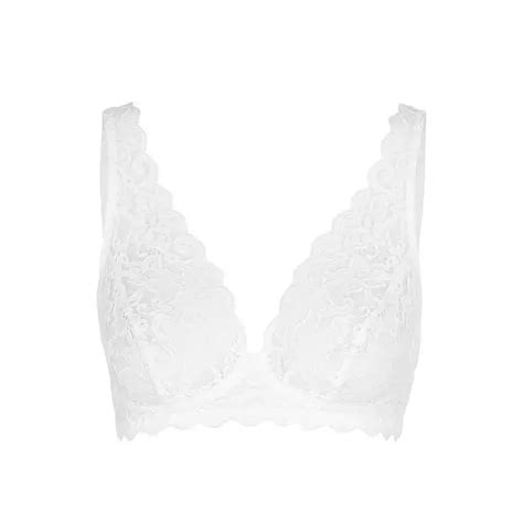 Hanro Moments Lace Soft Cup Bra 32c White Editorialist