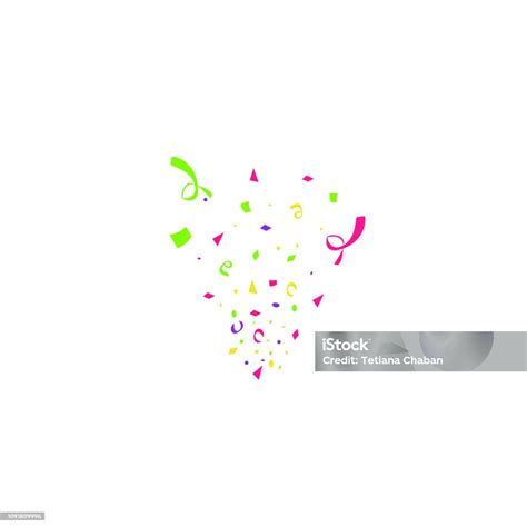 Kleurrijke Confetti Burst Geïsoleerd Op Een Witte Achtergrond