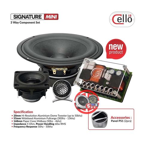 Jual Cello Signature Mini Way Split Components Speaker Kit Shopee