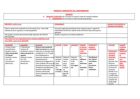 Diritto Penitenziario Principi E Modalit Del Trattamento Principi