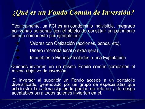 Ppt Fondos Comunes De Inversi N Powerpoint Presentation Free