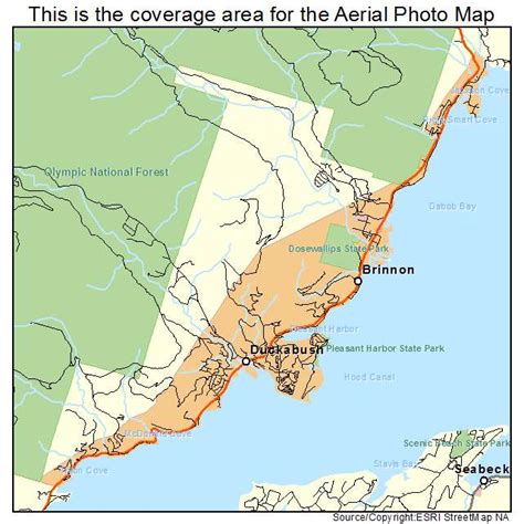 Aerial Photography Map of Brinnon, WA Washington