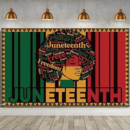 Amazon Juneteenth Backdrop For Photograpy Happy Juneteenth Banner