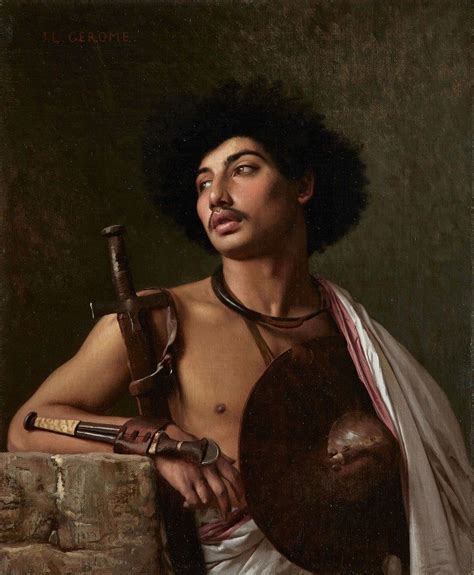 A Bischari Warrior by Jean Léon Gérôme Artvee