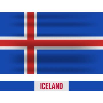 Waving Fluttering National Flag Of Iceland Vector Closeup Iceland Flag